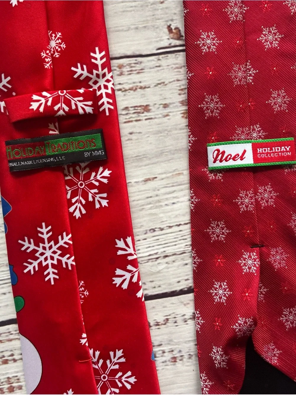 Red Snowman Kids Holiday Neck Tie - Festive Christmas Pattern Bundle